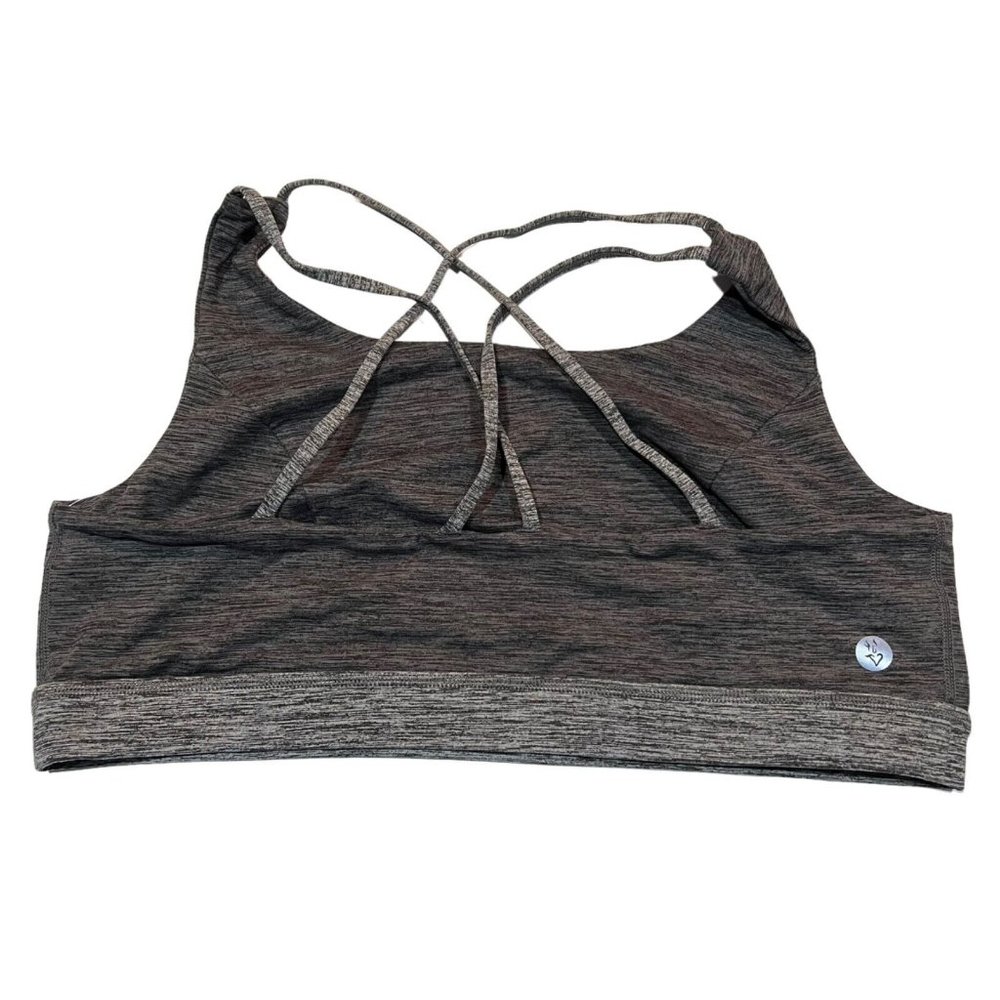 NWT TORRID Active Sports Bra Sz 3X Gray Strappy - Picture 2 of 5